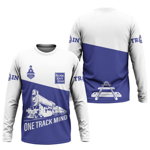 Railspirit Custom Name New York, Chicago and St. Louis Railroad Long Sleeve Shirt One Track Mind Nickel Plate Road Printed Shirt