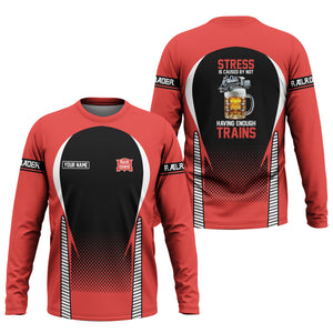 Railspirit Personalized Chicago, Rock Island and Pacific Railroad Long Sleeve Shirt Rock Island Railroad Train Long Sleeve Shirt Gift Idea For Train Lover