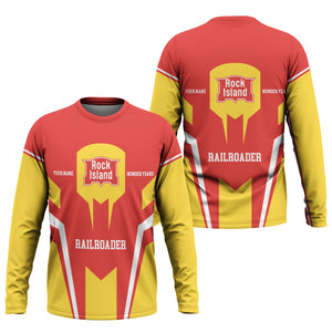 Railspirit Personalized Chicago, Rock Island and Pacific Railroad Long Sleeve Shirt Custom Year Railroader Rock Island Railroad Shirt