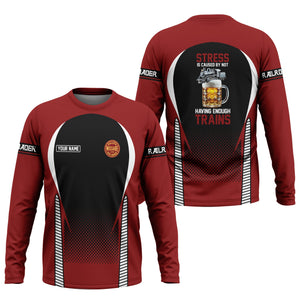 Railspirit Personalized Duluth, Missabe, & Iron Range Railroad Long Sleeve Shirt Train Long Sleeve Shirt Gift Idea For Train Lover