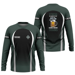 Railspirit Personalized Youngstown & Southern Railroad Long Sleeve Shirt Train Long Sleeve Shirt Gift Idea For Train Lover