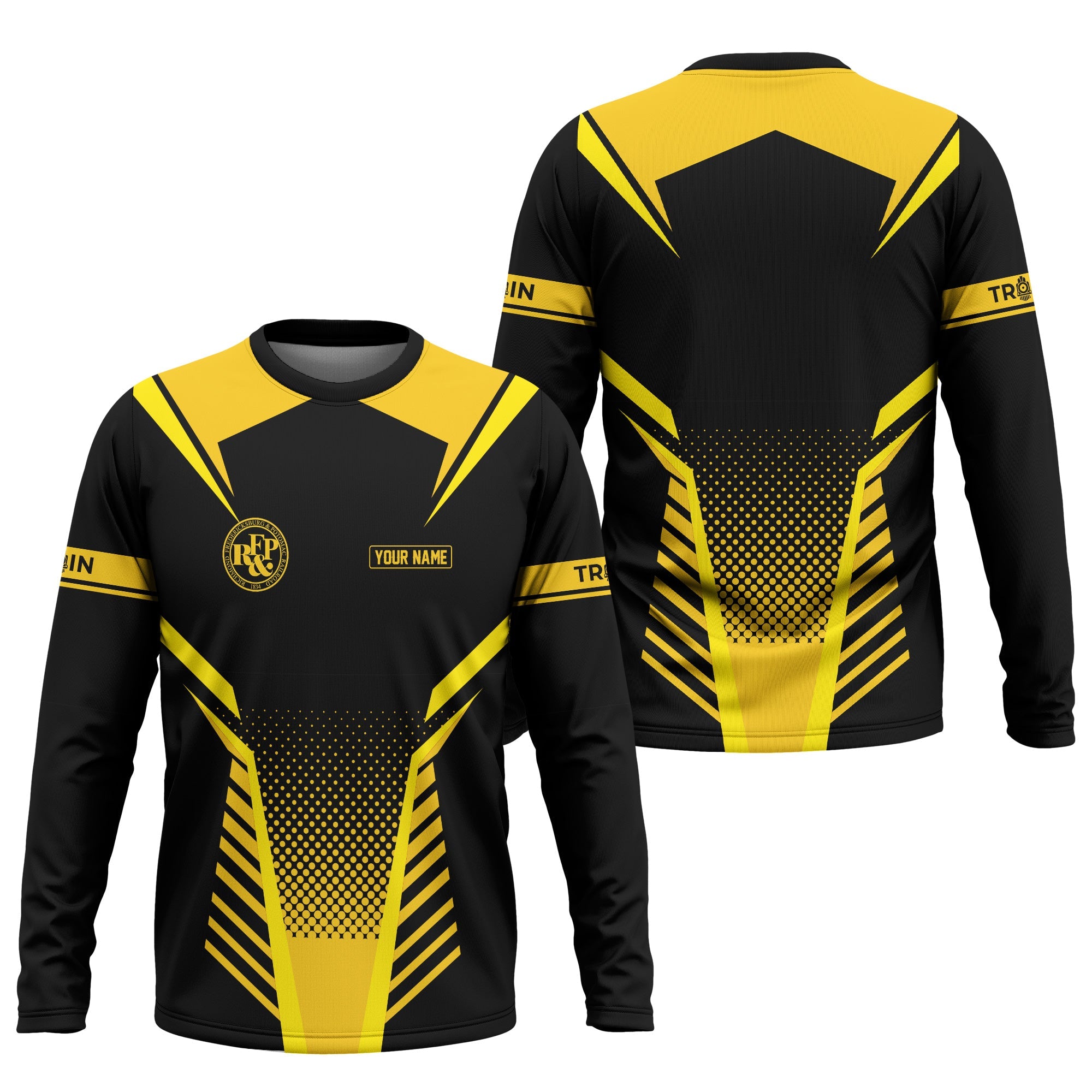 Railspirit Personalized Richmond, Fredericksburg And Potomac Railroad Long Sleeve Shirt Unisex Train Shirt All Over Print