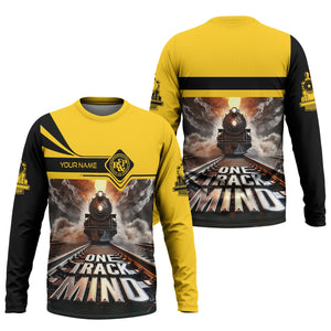 Railspirit Personalized Richmond, Fredericksburg And Potomac Railroad Long Sleeve Shirt One Track Mind Train Printed Shirt