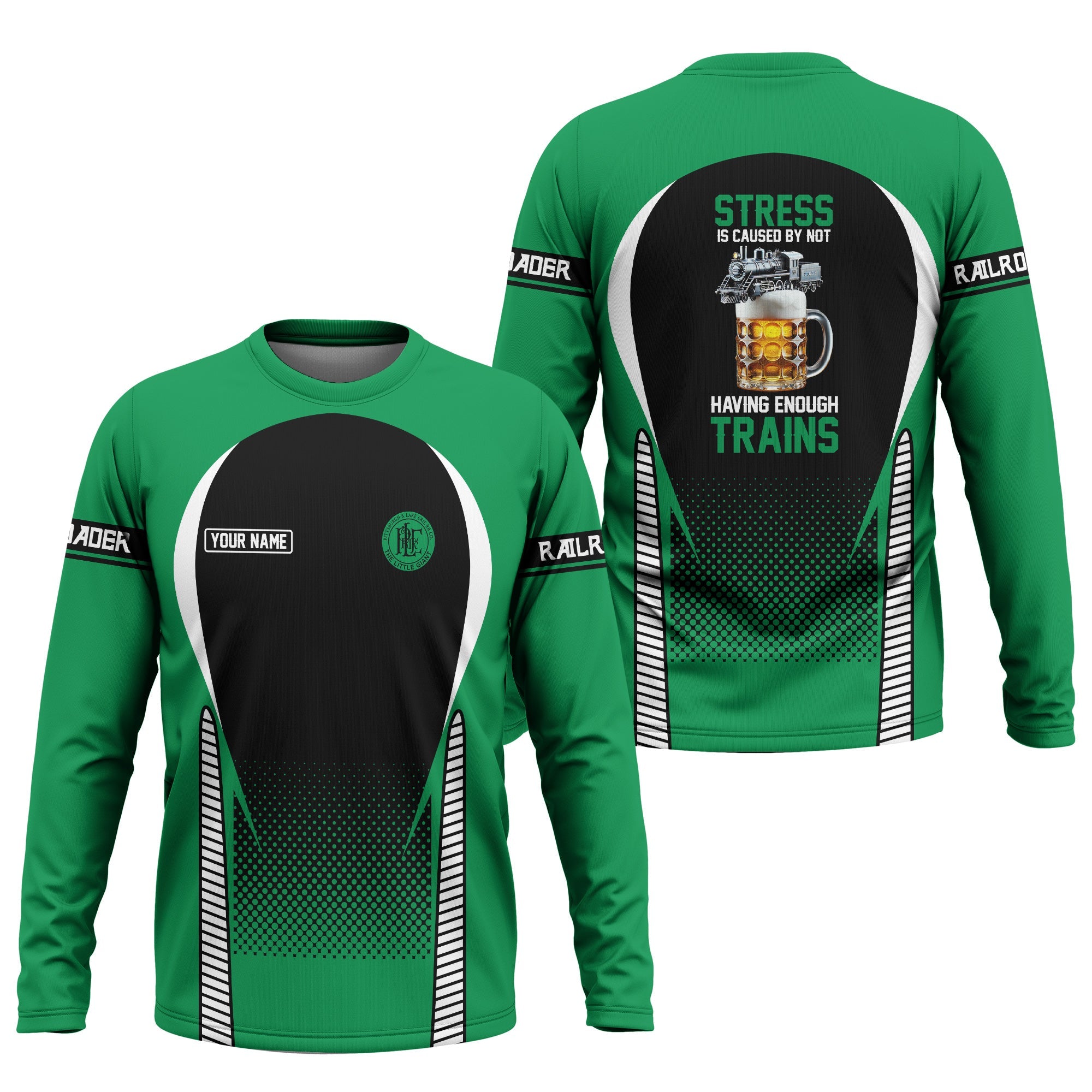 Railspirit Personalized Pittsburgh And Lake Erie Railroad Long Sleeve Shirt Train Long Sleeve Shirt Gift Idea For Train Lover