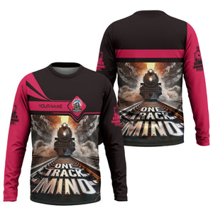 Railspirit Personalized Durango And Silverton Narrow Gauge Railroad Long Sleeve Shirt One Track Mind Train Printed Shirt