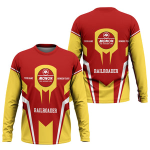 Railspirit Personalized Monon Railroad Long Sleeve Shirt Custom Year Railroader Shirt Gift Idea For Train Lover