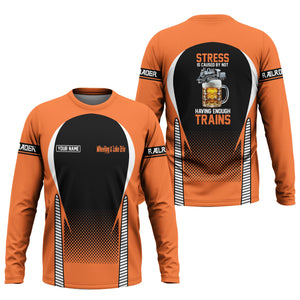 Railspirit Personalized Wheeling And Lake Erie Railroad Long Sleeve Shirt Train Long Sleeve Shirt Gift Idea For Train Lover