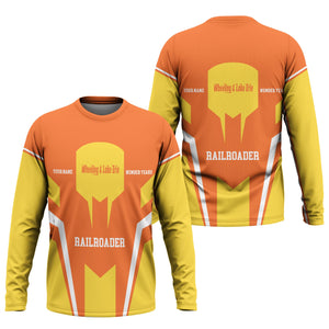 Railspirit Personalized Wheeling And Lake Erie Railroad Long Sleeve Shirt Custom Year Railroader Shirt Gift Idea For Train Lover