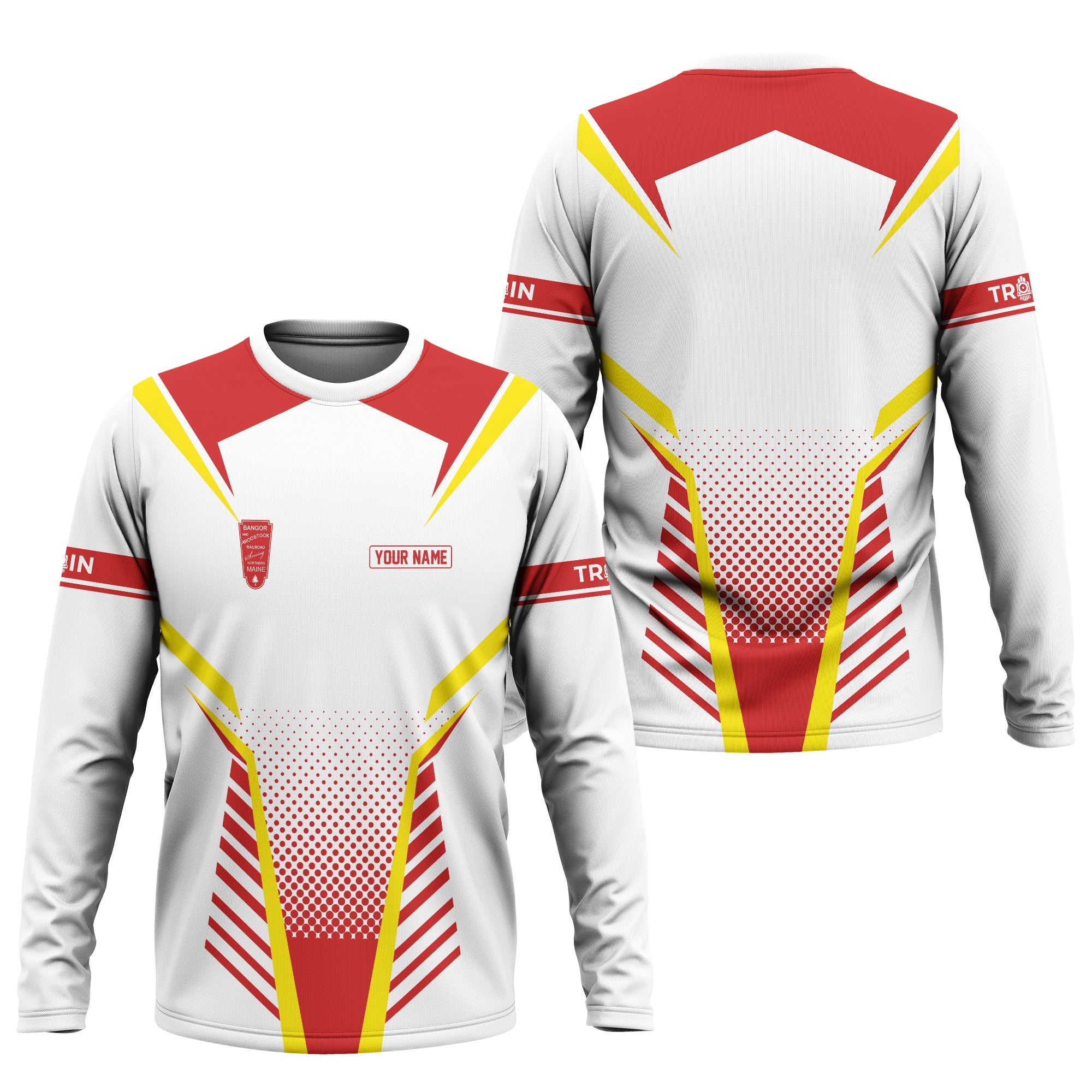 Railspirit Personalized Bangor And Aroostook Railroad Long Sleeve Shirt Unisex Train Shirt All Over Print