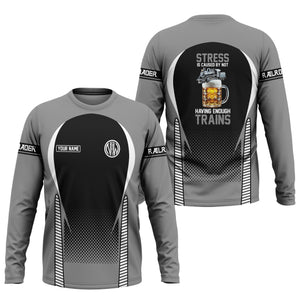 Railspirit Personalized Norfolk and Western Railway Long Sleeve Shirt N&W Train Long Sleeve Shirt Gift Idea For Train Lover