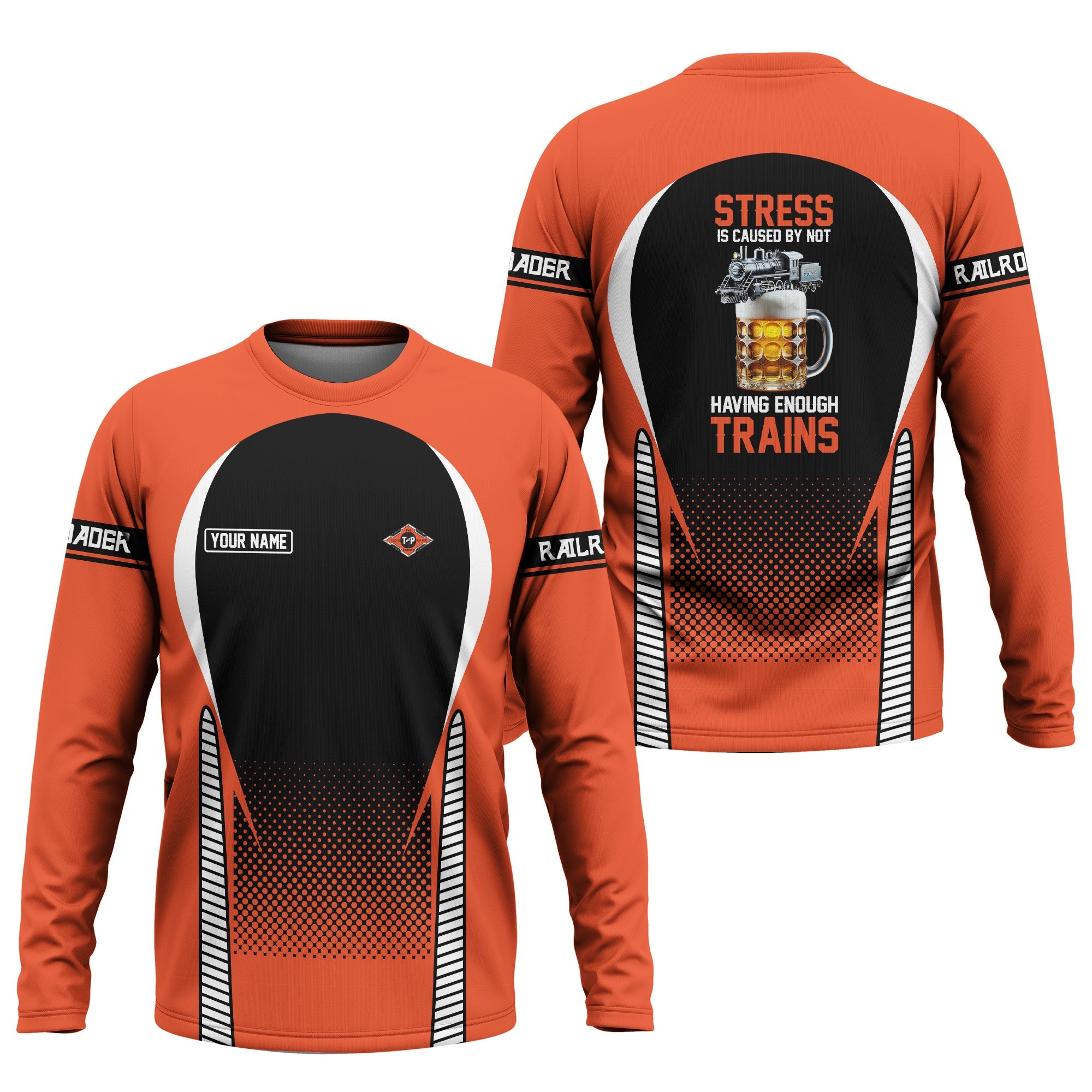 Railspirit Personalized Texas and Pacific Railway Long Sleeve Shirt Train Long Sleeve Shirt Gift Idea For Train Lover