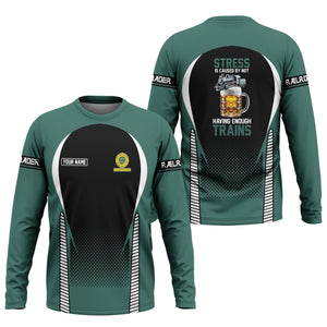 Railspirit Personalized Southern Railway U.S Long Sleeve Shirt SOU Train Long Sleeve Shirt Gift Idea For Train Lover