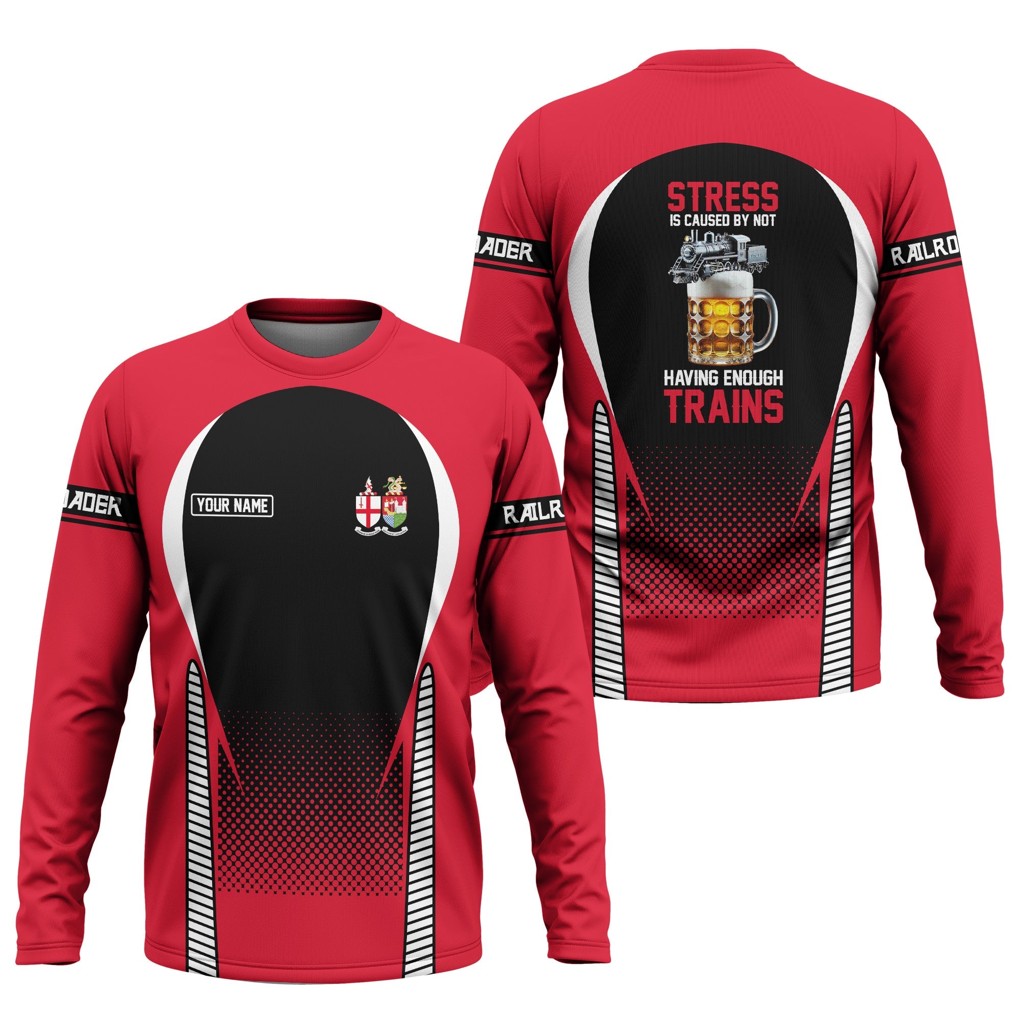 Railspirit Personalized Great Western Railway Long Sleeve Shirt Train Long Sleeve Shirt Gift Idea For Train Lover