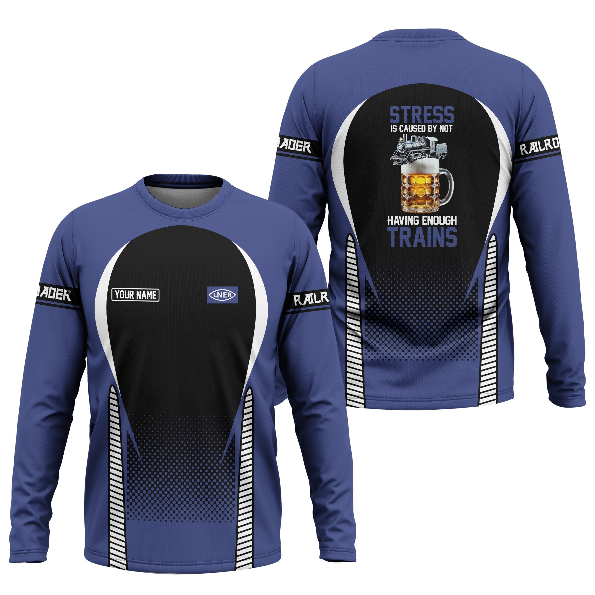 Railspirit Personalized London and North Eastern Railway Long Sleeve Shirt Train Long Sleeve Shirt Gift Idea For Train Lover