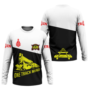 Railspirit Custom Name Iowa Interstate Railroad Long Sleeve Shirt One Track Mind IAIS Printed Shirt