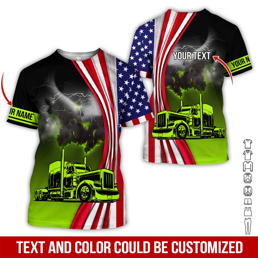Custom Text and Truck Driver Uniform Printed Styles, Perfect for Trucker Enthusiasts