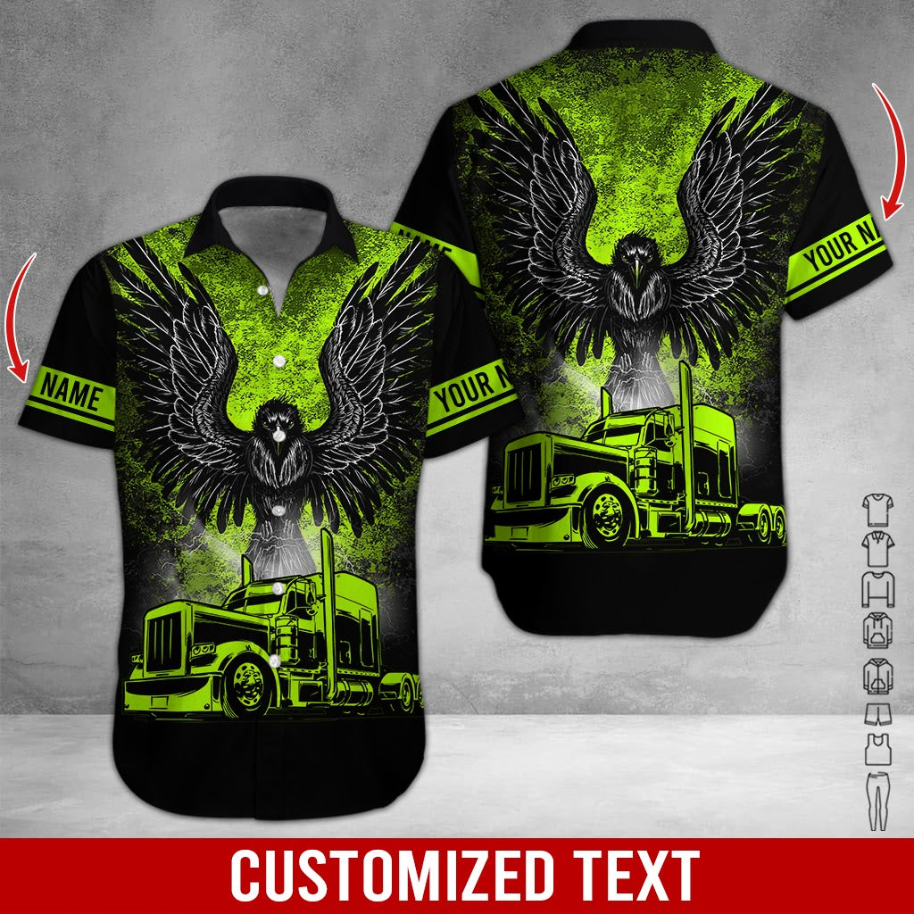 Customized Name Truck Driver Style Shirt, Personalized Workwear Gift