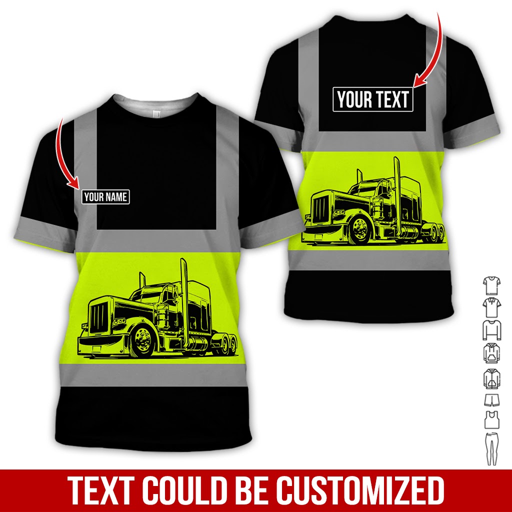 Customized Name Semi Truck Uniform Clothes, Personalized Truck Driver Apparel