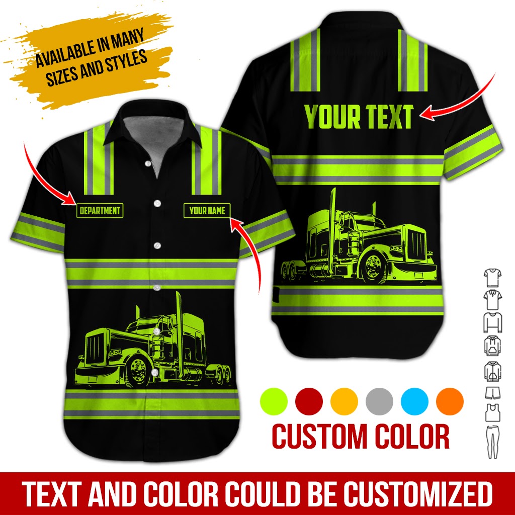 Custom Name Semi Truck Uniform, Personalized Driver Gear for Trucker Professionals