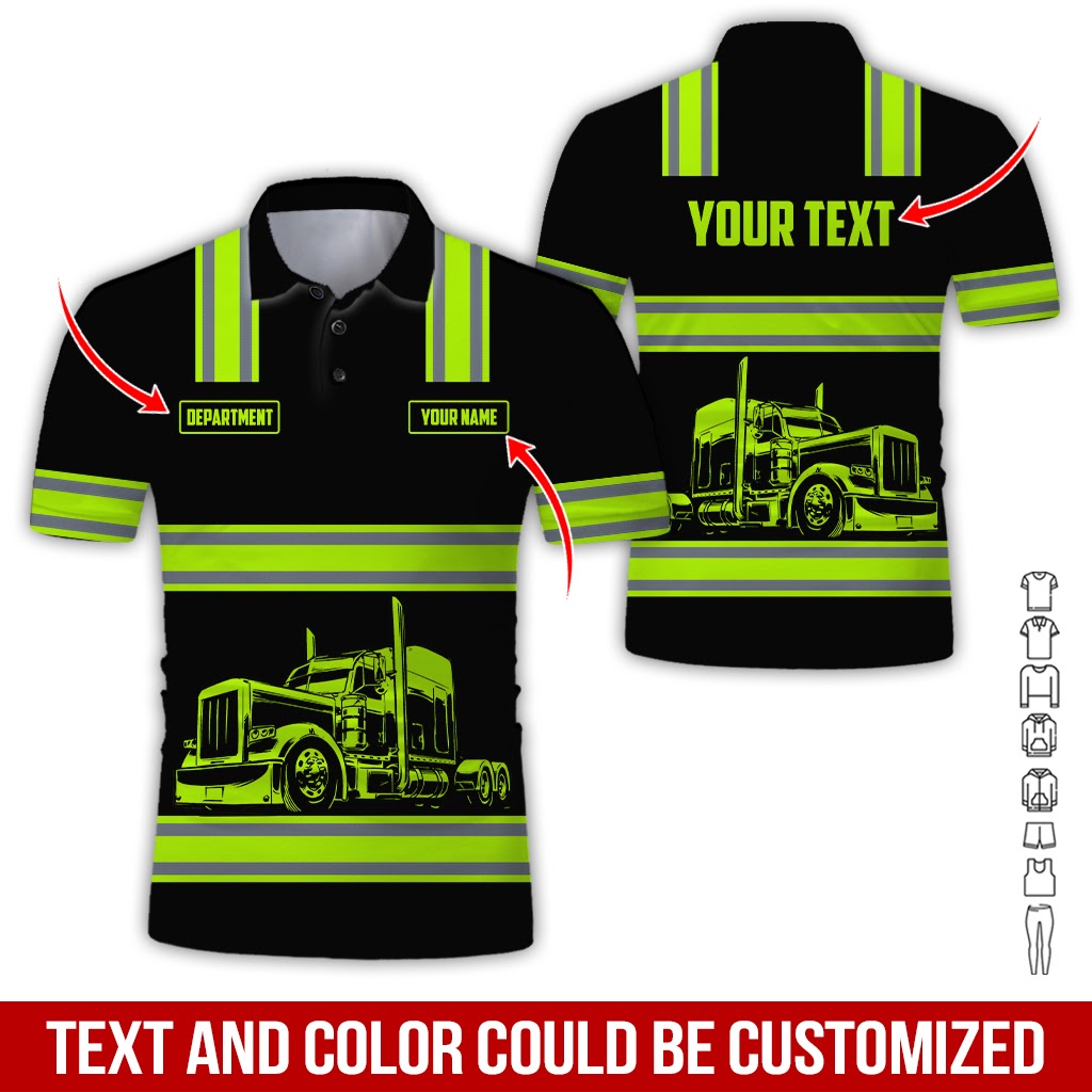 Custom Name Semi Truck Uniform, Personalized Driver Gear for Trucker Professionals