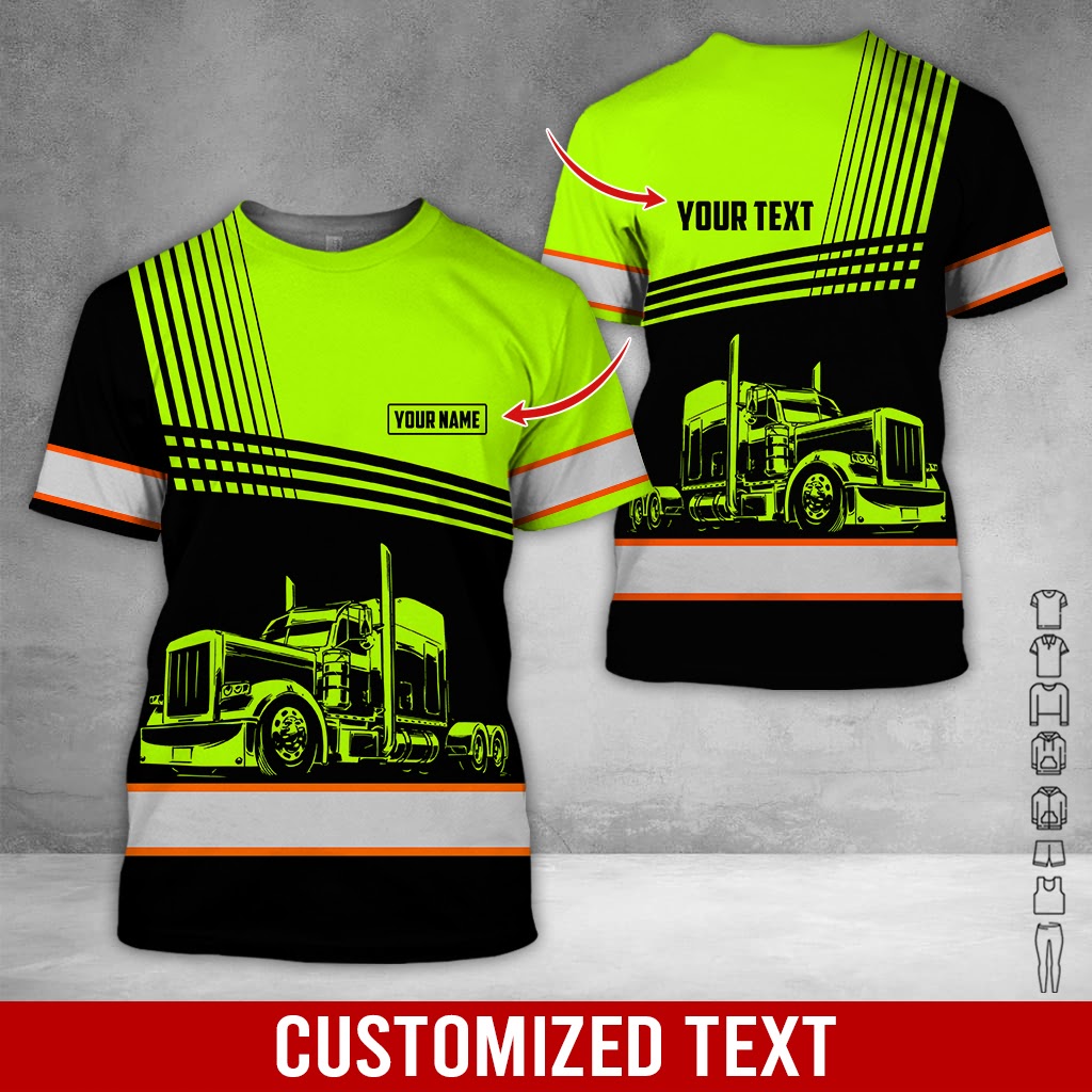 Custom Name Truck Driver Uniform Printed Clothes, Ideal for Trucker Fans