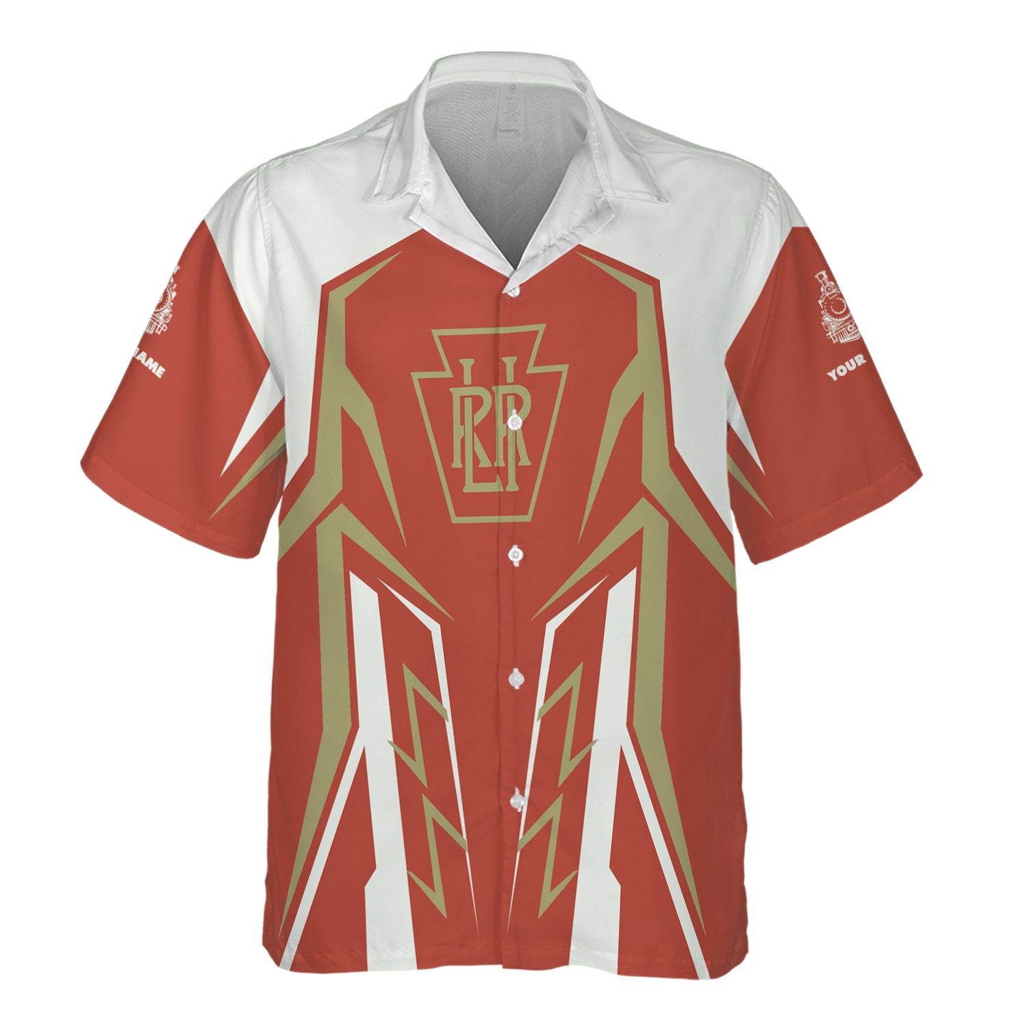 Railspirit Personalized Long Island Railroad Hawaiian Shirt Futuristic Design with Custom Job Train Shirt