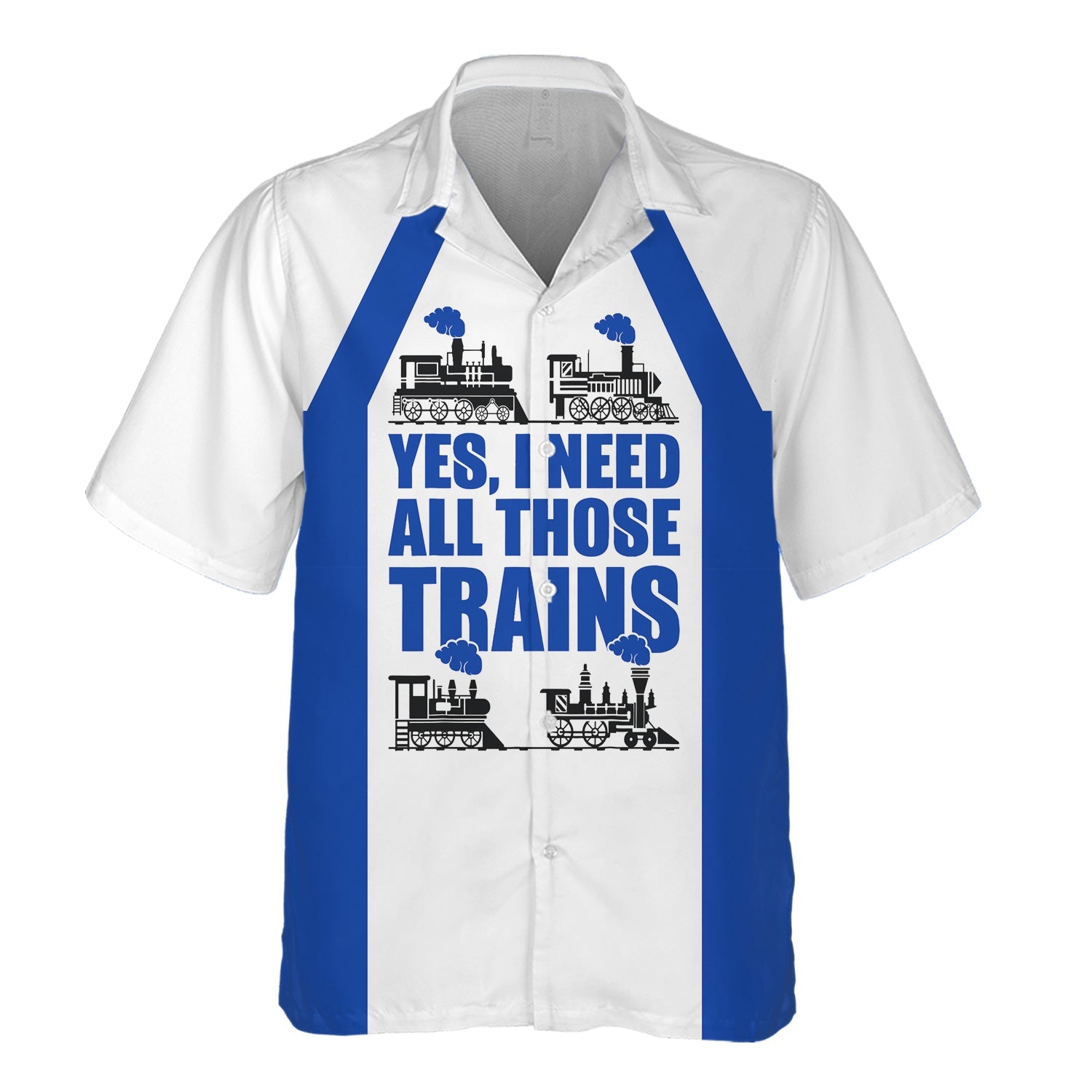 Railspirit Custom Name Long Island Railroad Hawaiian Shirt Yes I Need All Those Train Printed Shirt