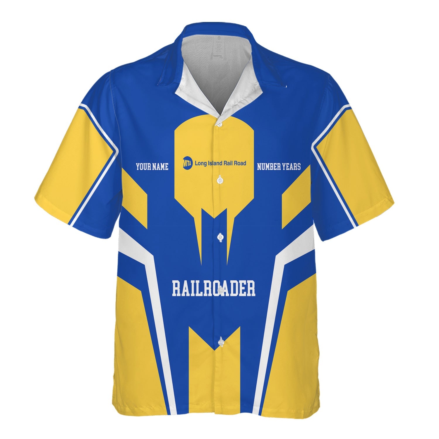 Railspirit Personalized Long Island Railroad Hawaiian Shirt Custom Year Railroader Shirt Gift Idea For Train Lover