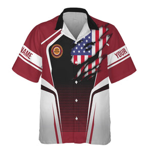 Railspirit Personalized Chicago Great Western Railroad Hawaiian Shirt American Eagle Vintage Train Shirt