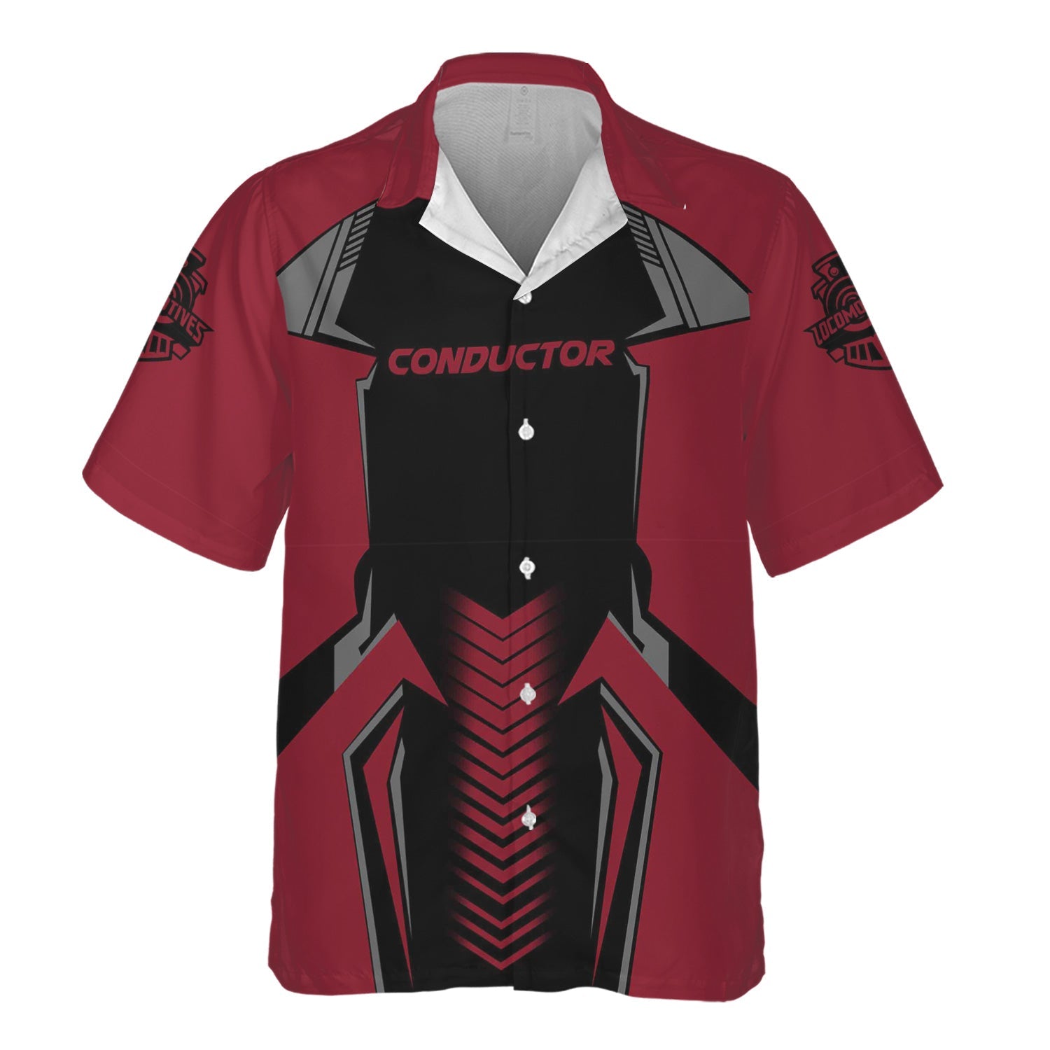 Railspirit Personalized Chicago Great Western Railroad Hawaiian Shirt Standout Style with Custom Position Train Shirt