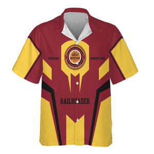 Railspirit Personalized Chicago Great Western Railroad Hawaiian Shirt Custom Year Railroader Shirt Gift Idea For Train Lover