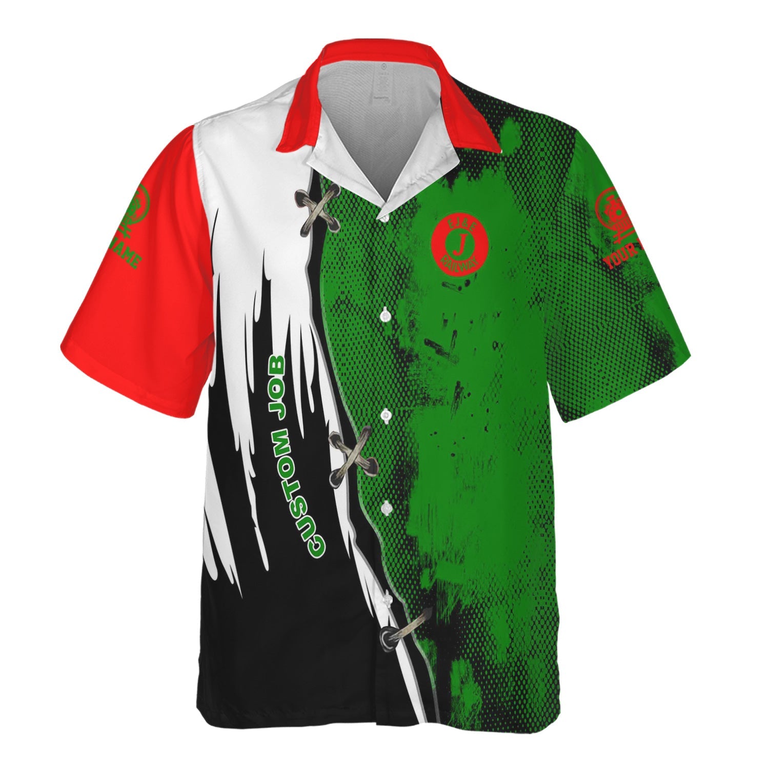 Railspirit Personalized Elgin Joliet And Eastern Railroad Hawaiian Shirt Retro Stitches Design with Custom Position Train Shirt