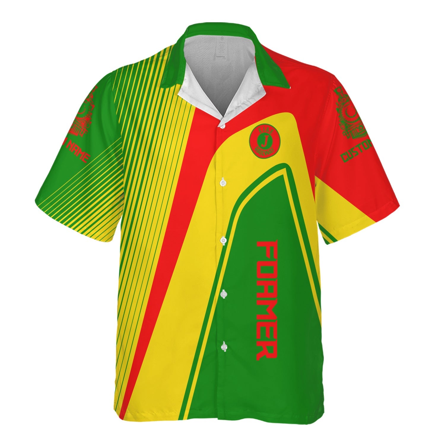 Railspirit Personalized Elgin Joliet And Eastern Railroad Hawaiian Shirt Vibrant Striking Style Shirt For Rail Enthusiasts