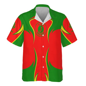 Railspirit Personalized Elgin Joliet And Eastern Railroad Hawaiian Shirt Distinctive Flame Style Shirt For Steam Engine Addict