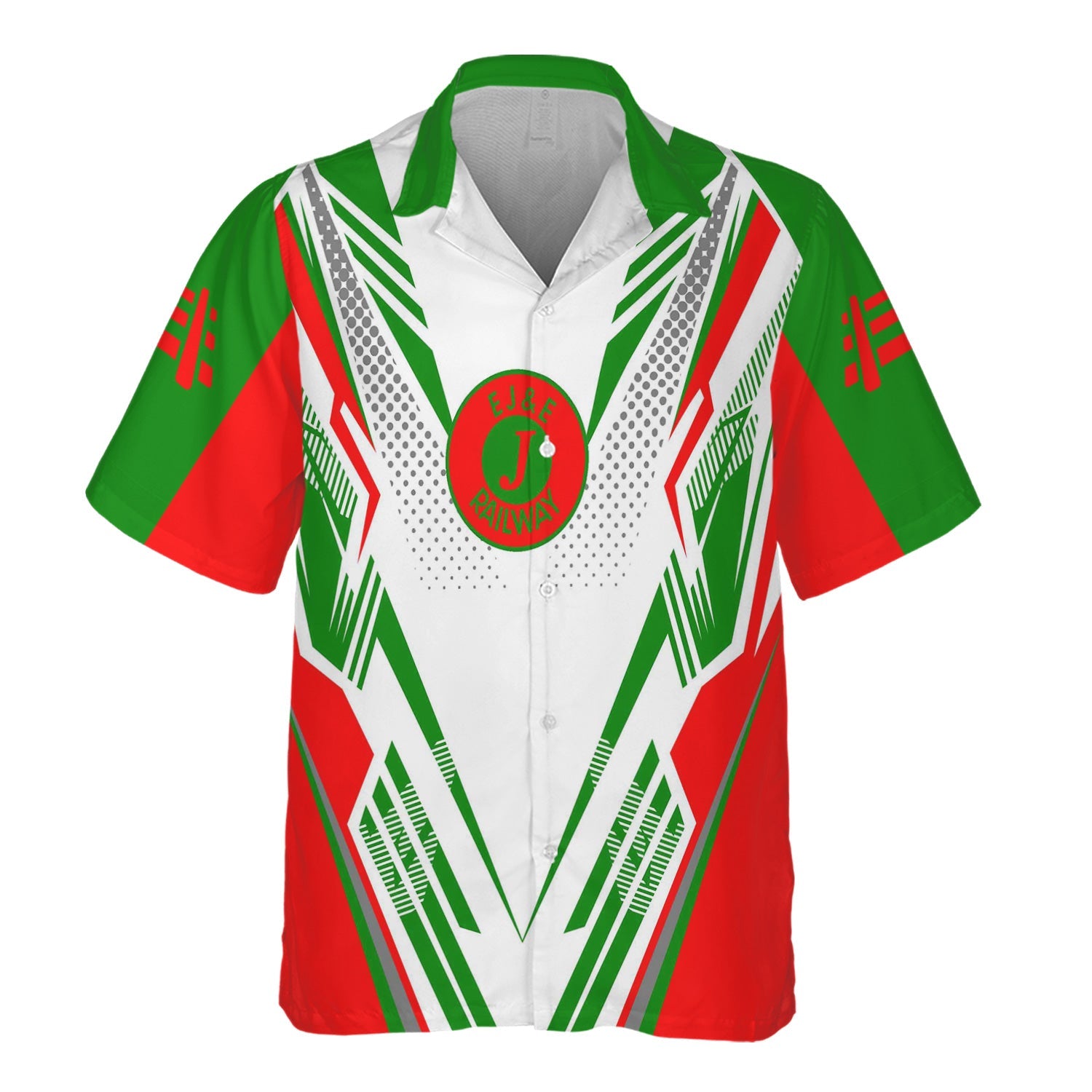 Railspirit Personalized Elgin Joliet And Eastern Railroad Hawaiian Shirt Railroad Tribute Design Train Shirt for Train Lovers