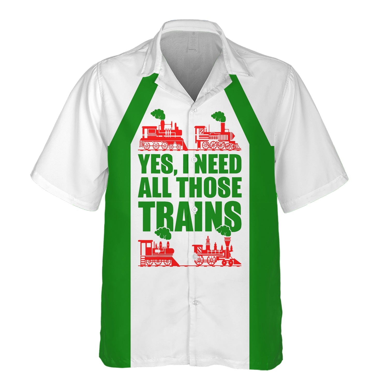 Railspirit Custom Name Elgin Joliet And Eastern Railroad Hawaiian Shirt Yes I Need All Those Train Printed Shirt