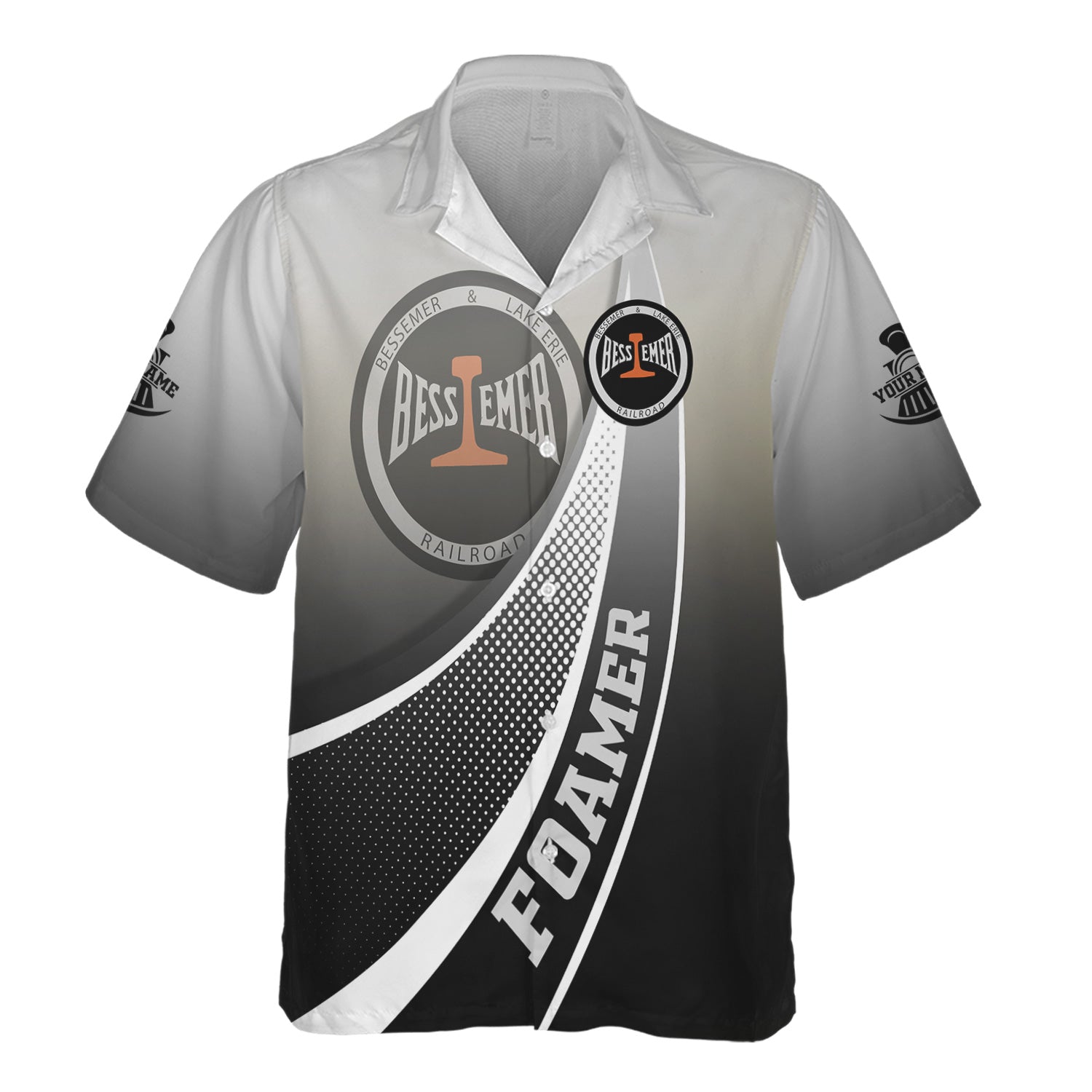 Railspirit Personalized Bessemer And Lake Erie Railroad Hawaiian Shirt Railway-Themed Style Shirt Gift Idea For Trainspotter