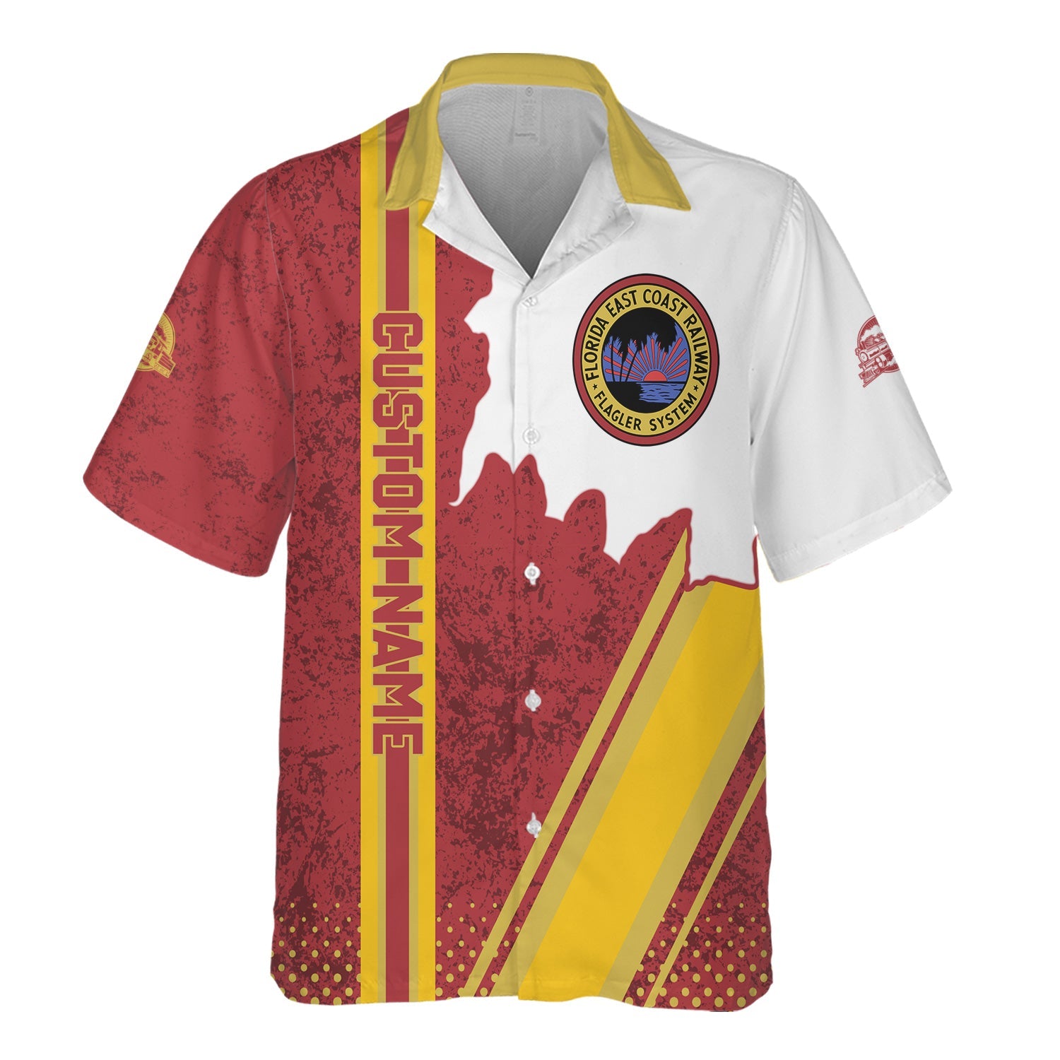 Railspirit Personalized Florida East Coast Railway Hawaiian Shirt All Over Printed Unisex Shirt