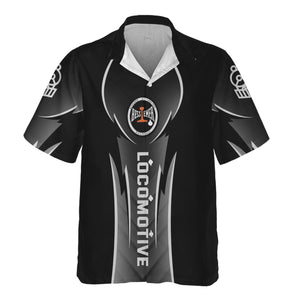 Railspirit Personalized Bessemer And Lake Erie Railroad Hawaiian Shirt Striking Line Style Train Shirt For Locomotive Lovers