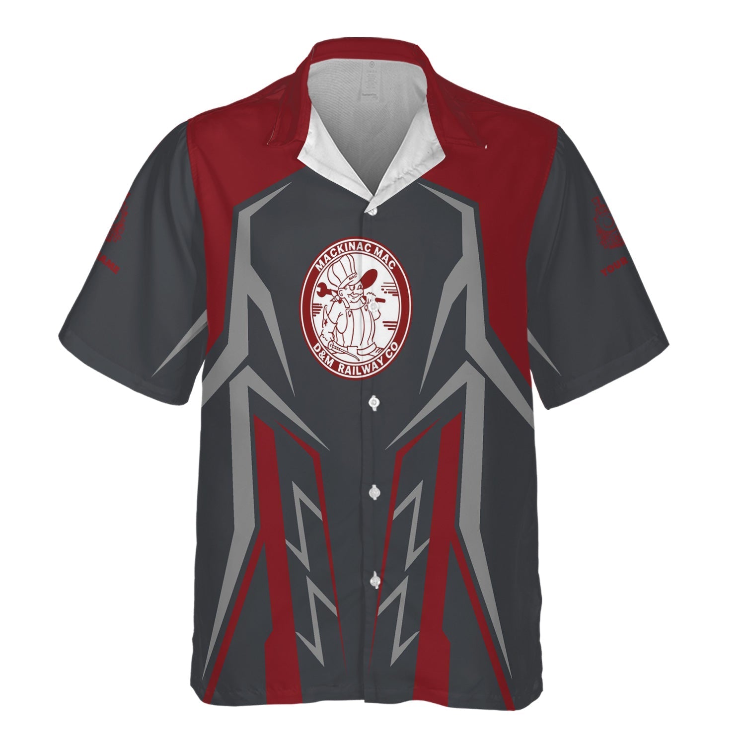 Railspirit Personalized Detroit & Mackinac Railroad Hawaiian Shirt Futuristic Design with Custom Job Train Shirt