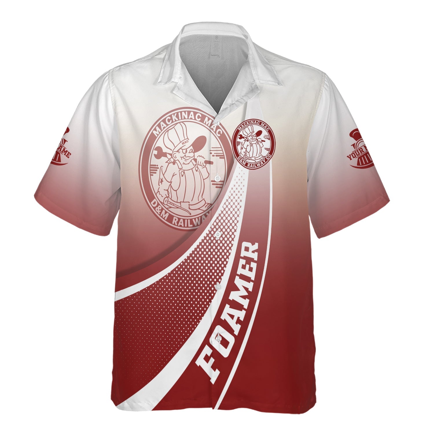 Railspirit Personalized Detroit & Mackinac Railroad Hawaiian Shirt Railway-Themed Style Shirt Gift Idea For Trainspotter