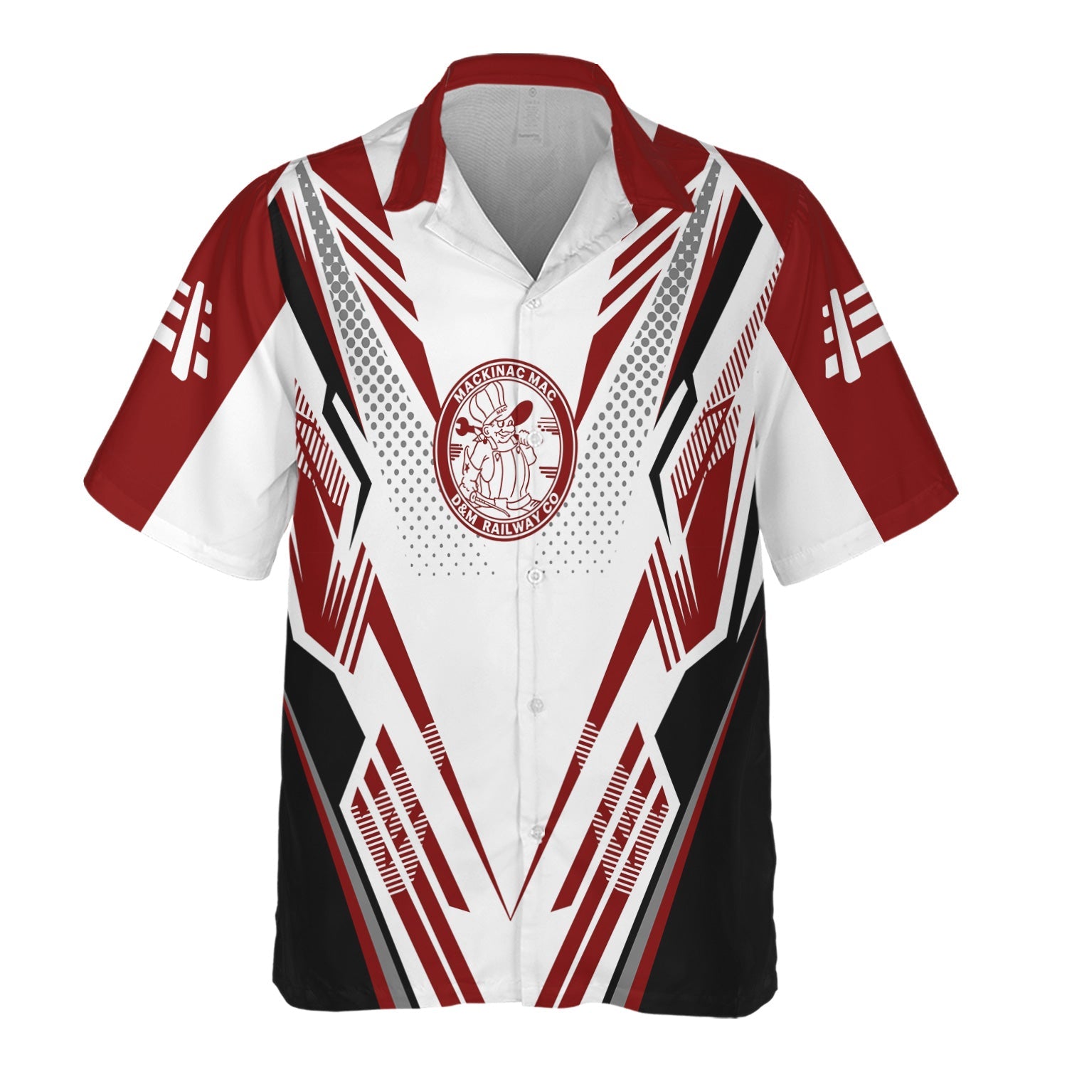 Railspirit Personalized Detroit & Mackinac Railroad Hawaiian Shirt Railroad Tribute Design Train Shirt for Train Lovers