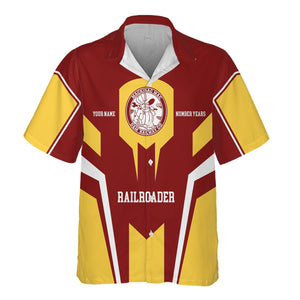 Railspirit Personalized Detroit & Mackinac Railroad Hawaiian Shirt Custom Year Railroader Shirt Gift Idea For Train Lover