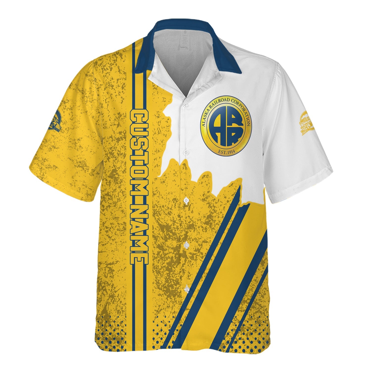 Railspirit Personalized Alaska Railroad Hawaiian Shirt All Over Printed Unisex Shirt