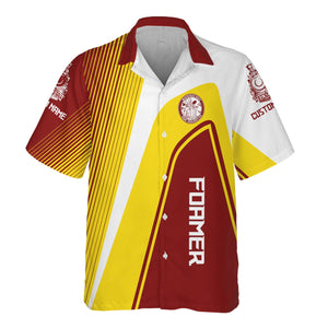 Railspirit Personalized Detroit & Mackinac Railroad Hawaiian Shirt Vibrant Striking Style Shirt For Rail Enthusiasts