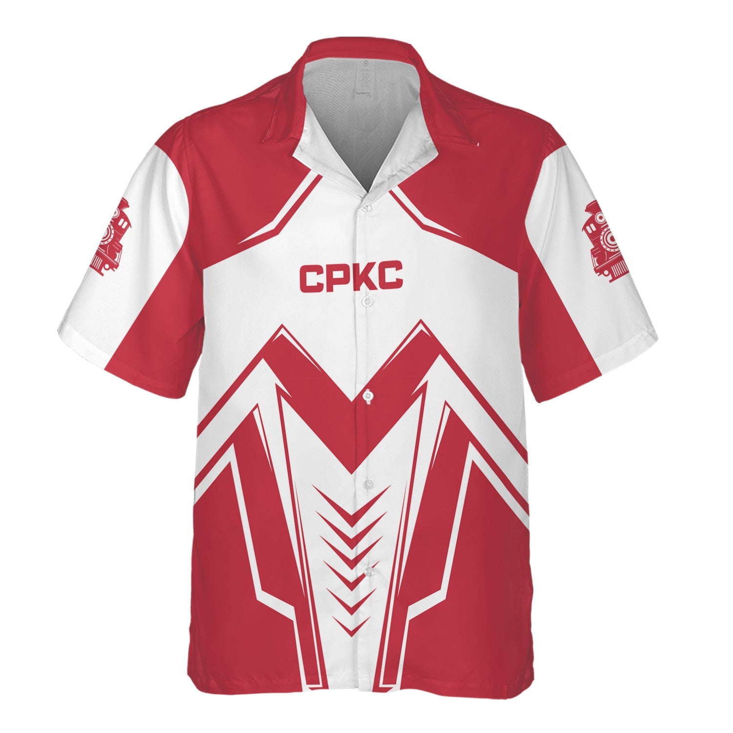 Railspirit Personalized Canadian Pacific Kansas City Hawaiian Shirt Railway Trainspotter Style CPKC Shirt Gift Idea For Foamers