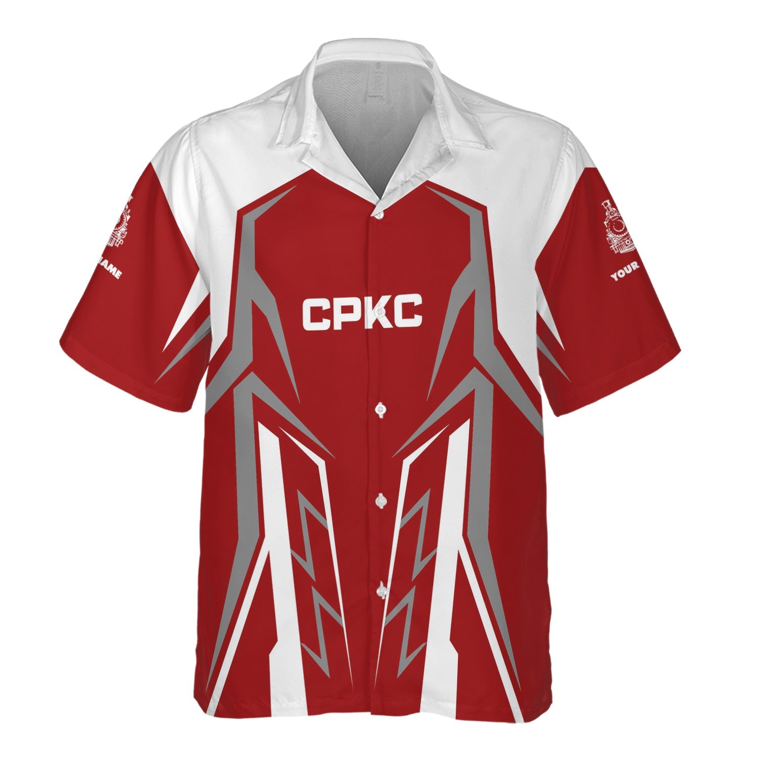 Railspirit Personalized Canadian Pacific Kansas City Hawaiian Shirt Futuristic Design with Custom Job CPKC Train Shirt