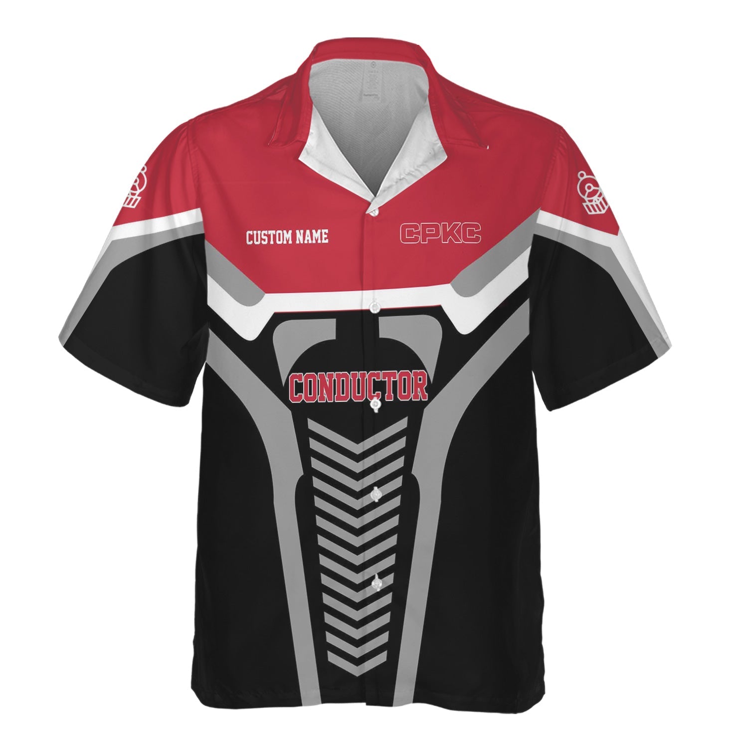 Railspirit Personalized Canadian Pacific Kansas City Hawaiian Shirt Track-Inspired with Custom Job Position CPKC Train Shirt