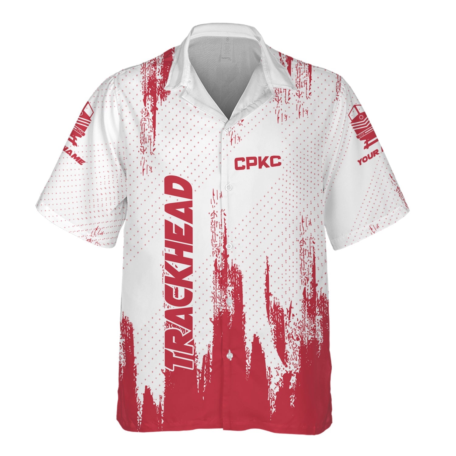 Railspirit Personalized Canadian Pacific Kansas City Hawaiian Shirt Paint Impact Design CPKC Train Shirt for Trackhead