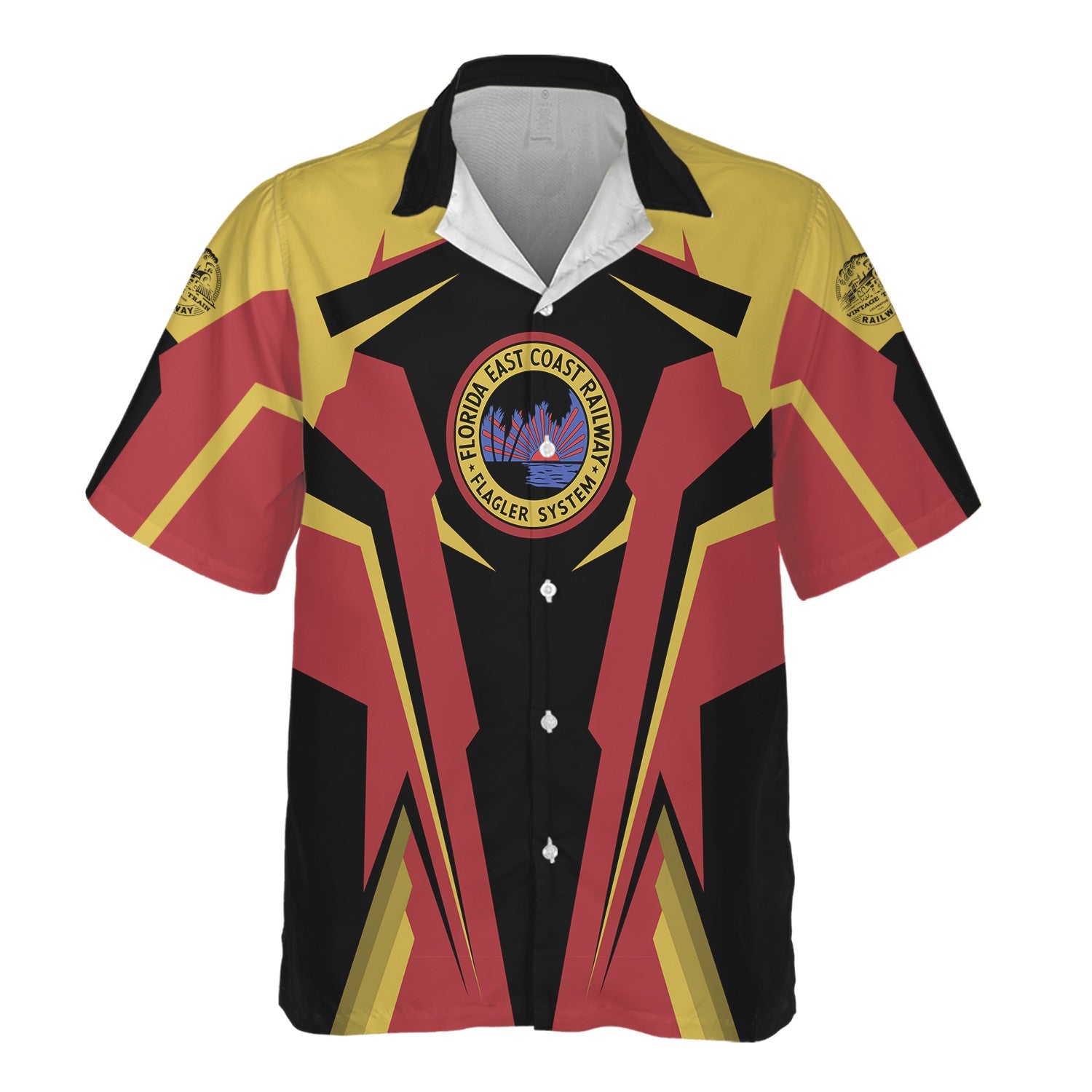 Railspirit Personalized Florida East Coast Railway Hawaiian Shirt Strong Line Style Train Unisex Shirt All Over Print